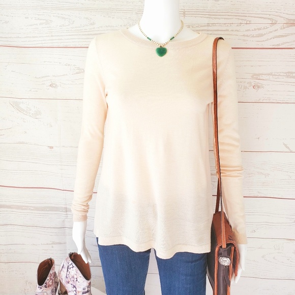 Topshop Sweaters - Topshop knit sweater with chiffon panel back